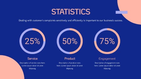 Slide of the creative presentation theme in Visme