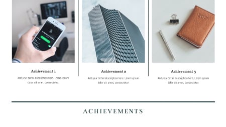 Slide of the simple presentation theme in Visme