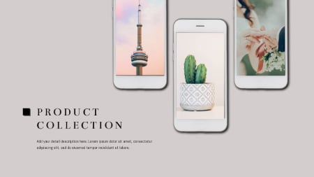 Slide of the simple presentation theme in Visme