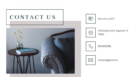 Slide of the simple presentation theme in Visme