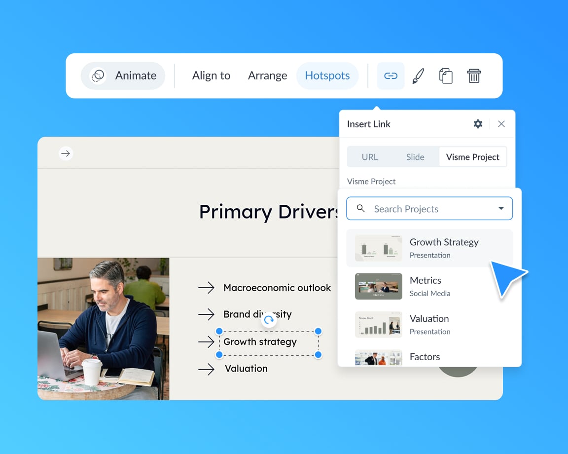 Engage your audience with interactivity and animations