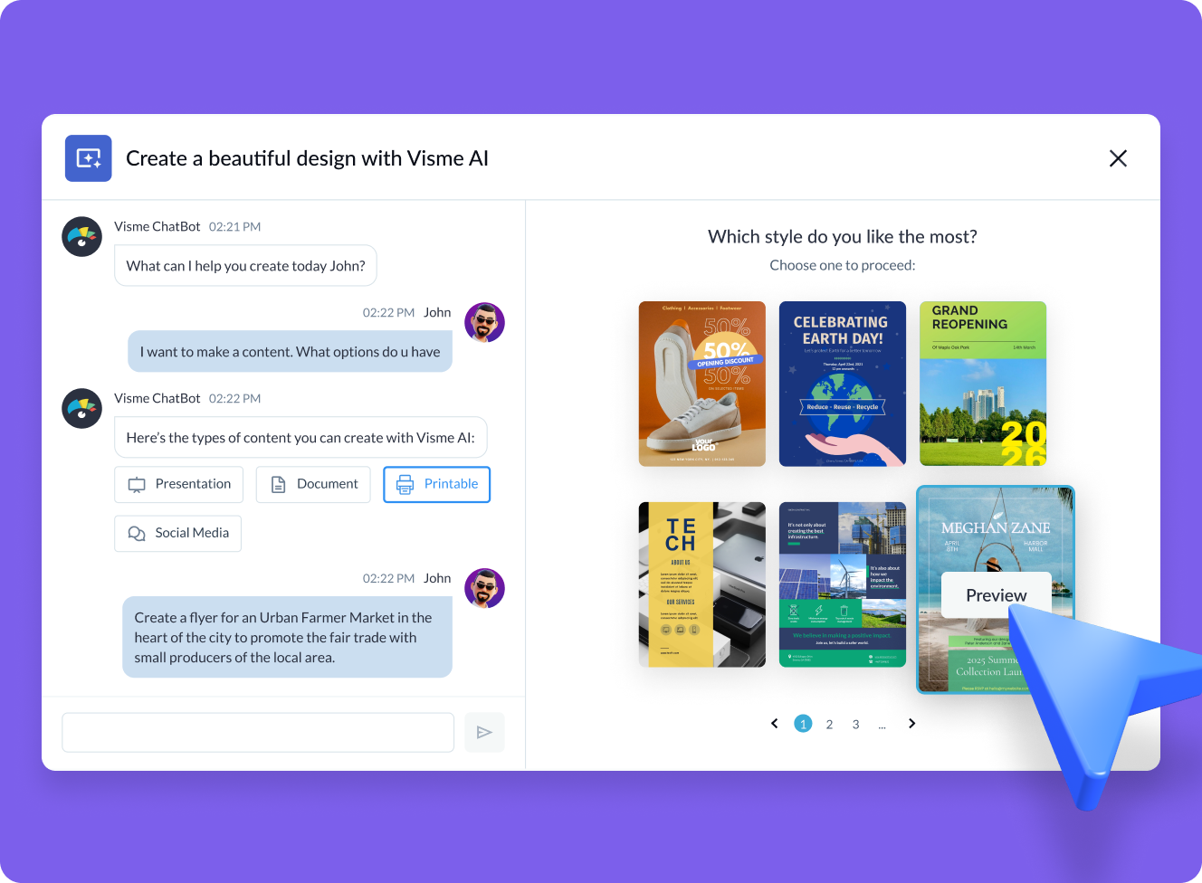 How to make AI flyers with Visme