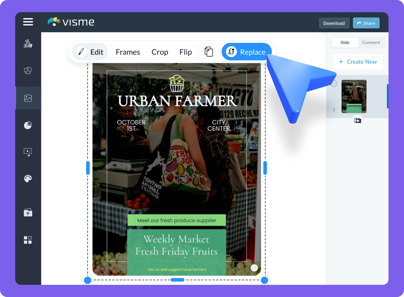 How to make AI flyers with Visme