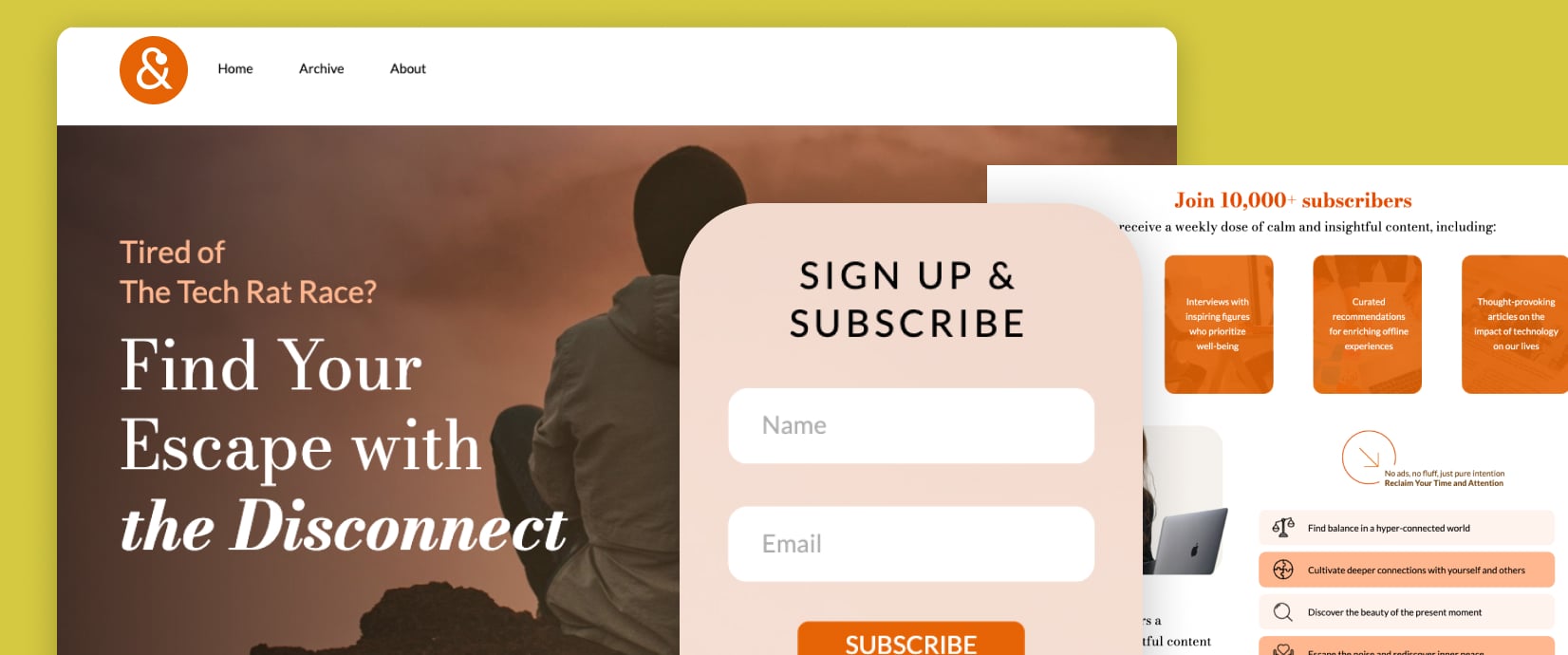 Newsletter Sign Up Page