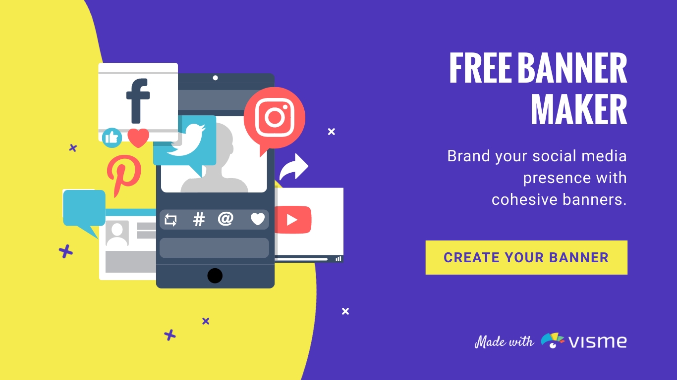 Free Online Banner Maker Design Custom Banners Visme