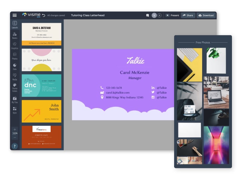 Free Business Card Maker Create A Business Card Visme Free Business Card Maker Create A Business Card Visme