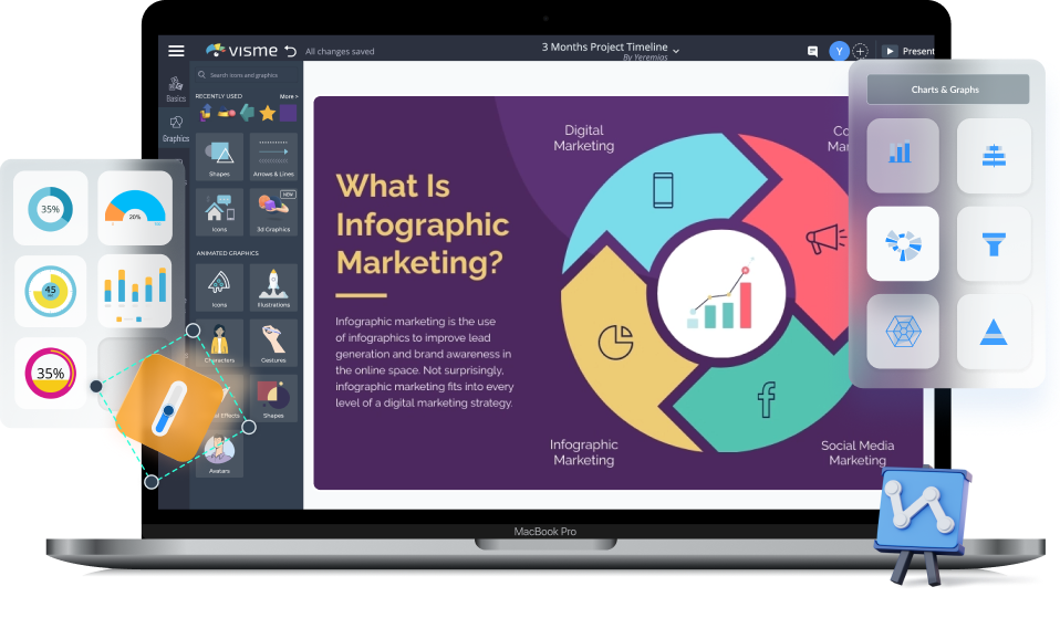 Design professional infographics in minutes