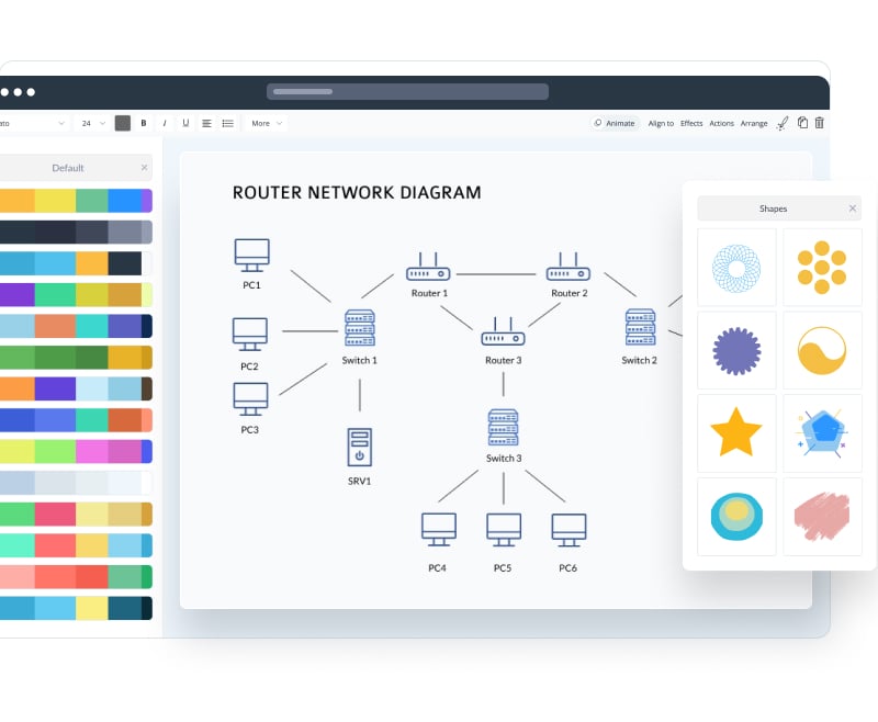 Editor de diagrama de componentes gratuito online