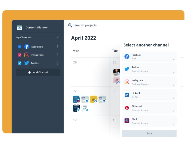 Plan, collaborate and schedule content for a variety of platforms