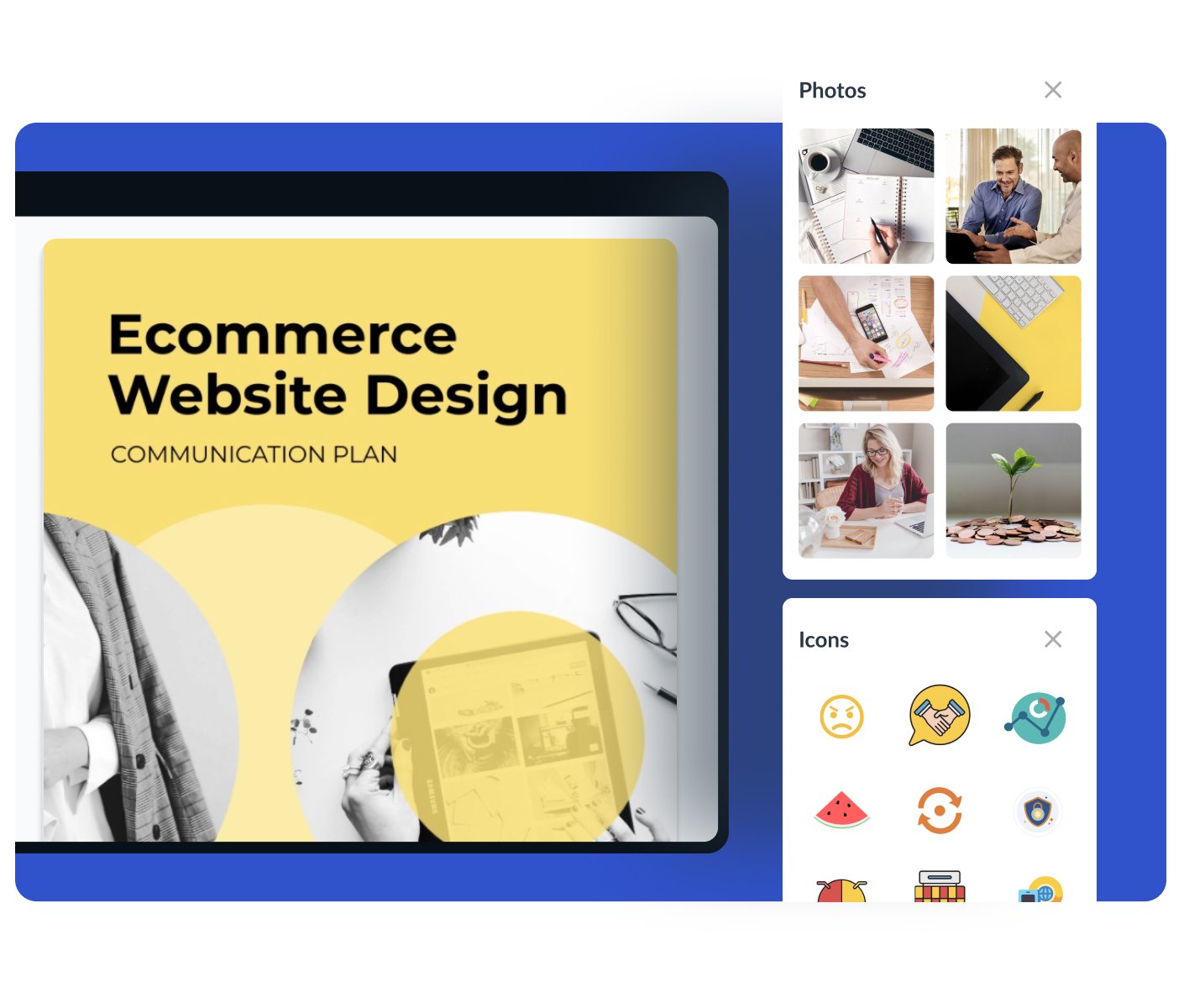 Photos and Icons