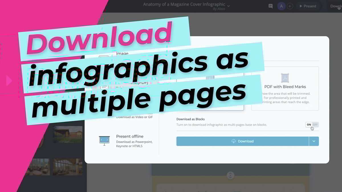 Download infographics as multiple pages