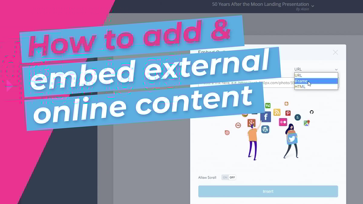 How to add and embed external online content