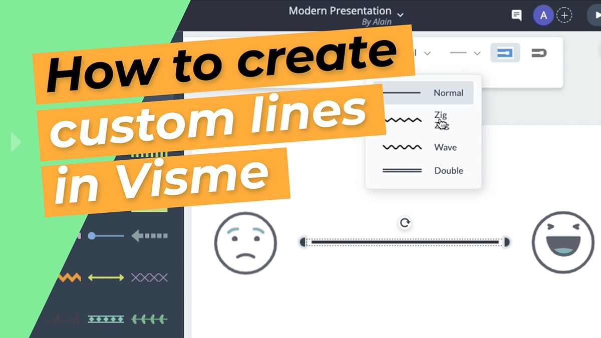 How to create custom lines in Visme