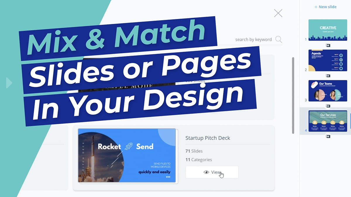 How To Mix & Match Slides or Pages In Your Design