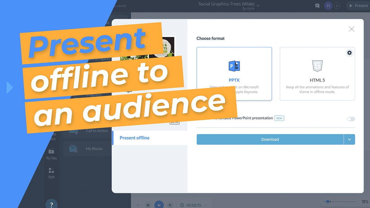 How to present offline to an audience