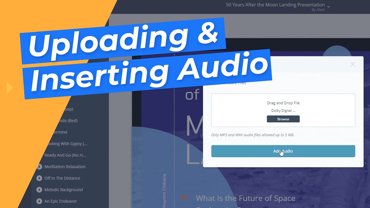 Uploading and Inserting Audio