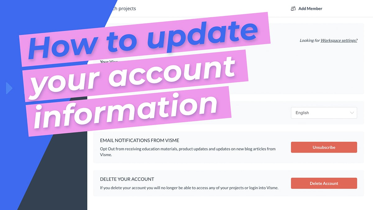 How to update your account information