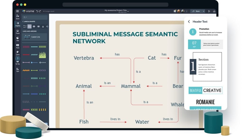 Crie diagramas de rede espetaculares com o editor Visme