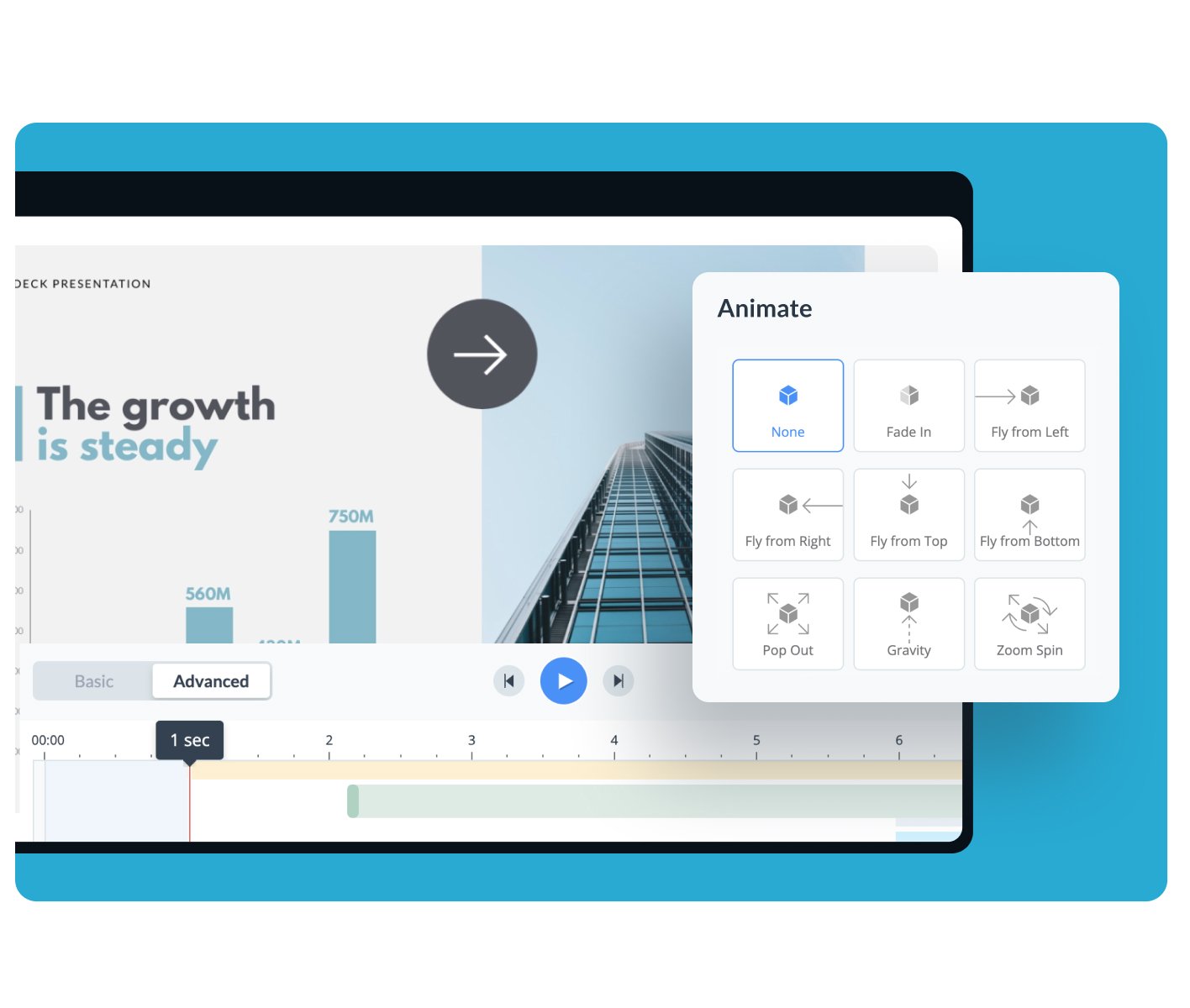 Convince investors with interactive design elements