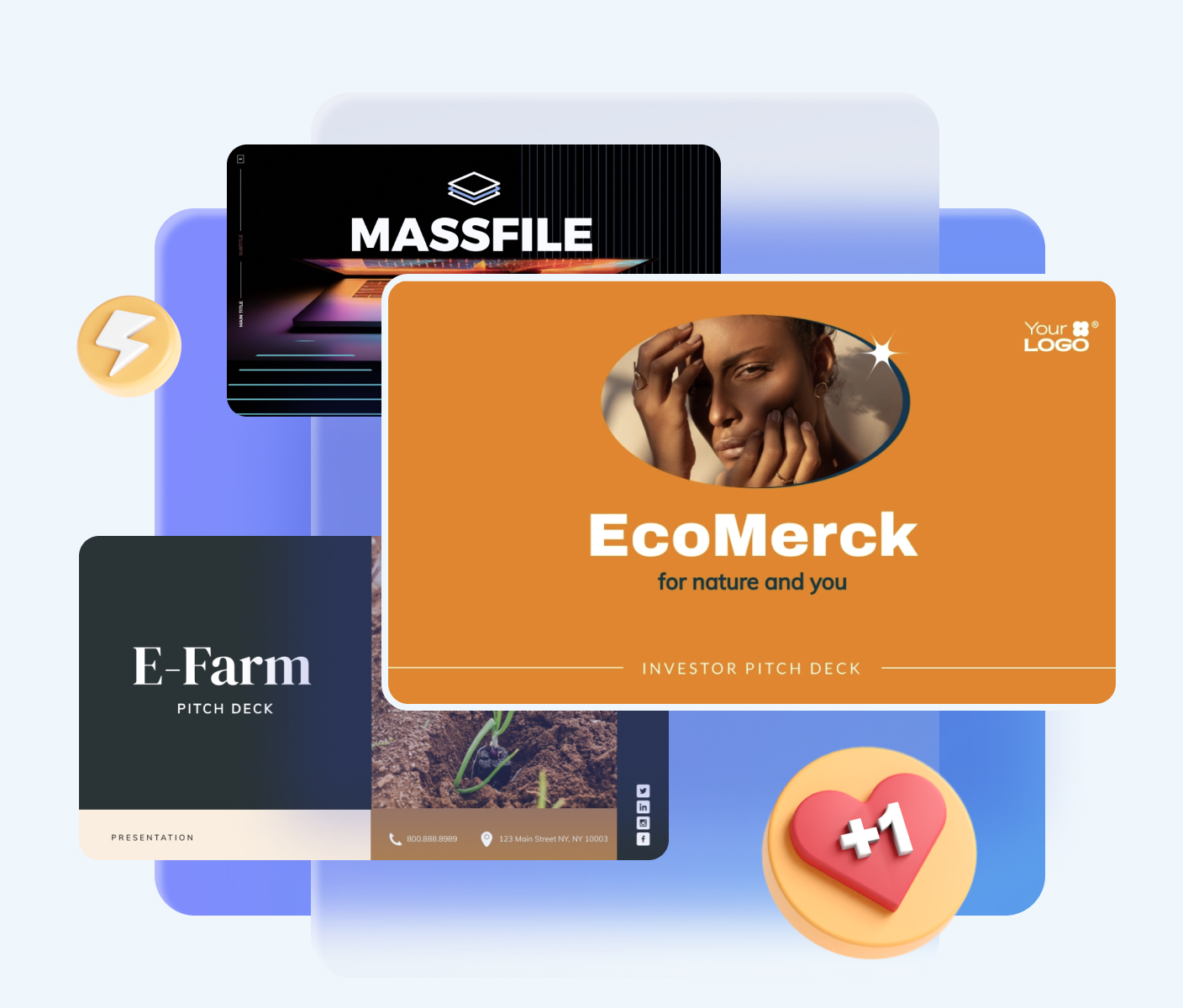 Advanced editing and pitch deck design features