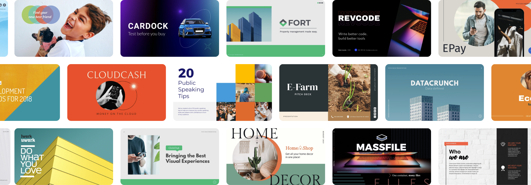 Eye-catching presentation templates for every topic