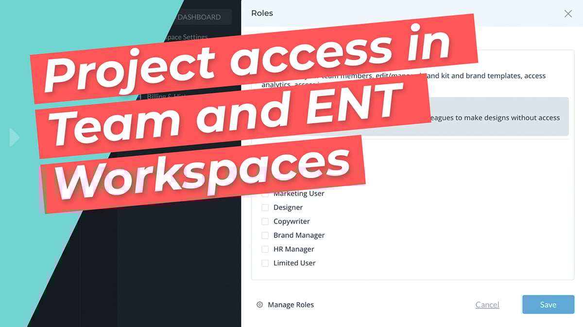 Project access in Team and ENT Workspaces