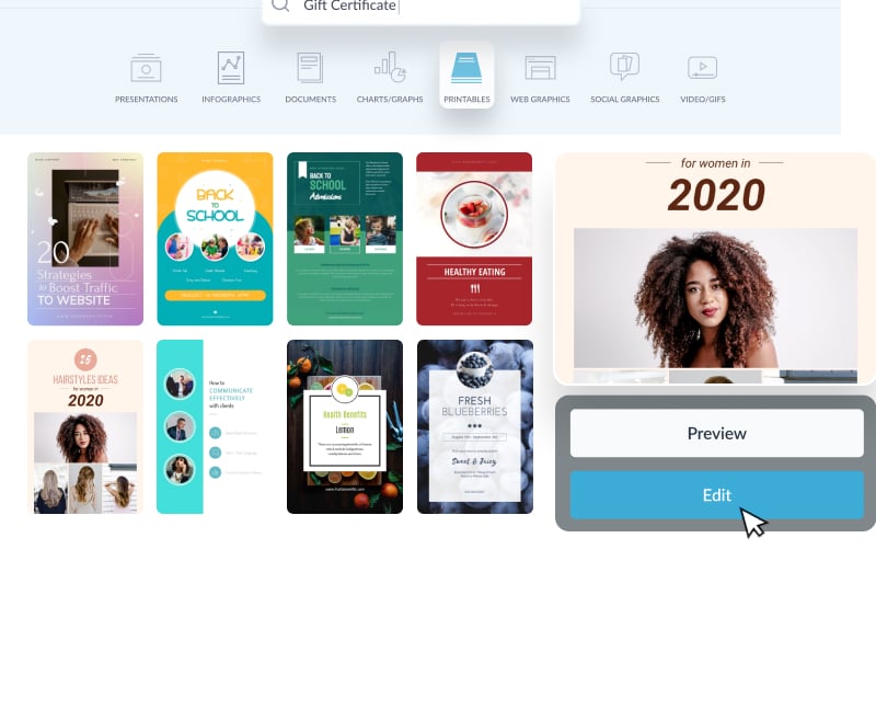 Creative collage templates