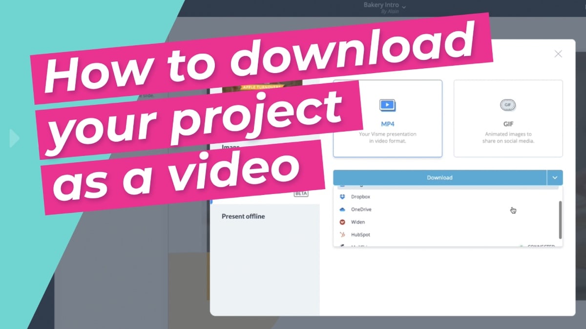How to download your project as a video