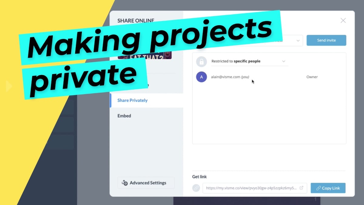 Making projects private