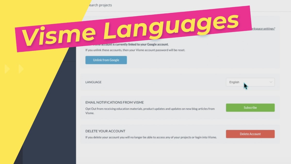 Visme Languages