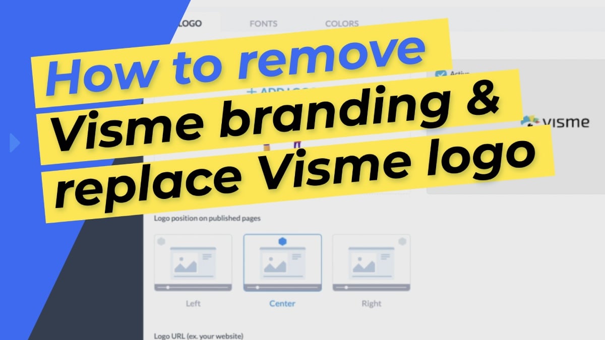 How to remove Visme branding and replace Visme logo