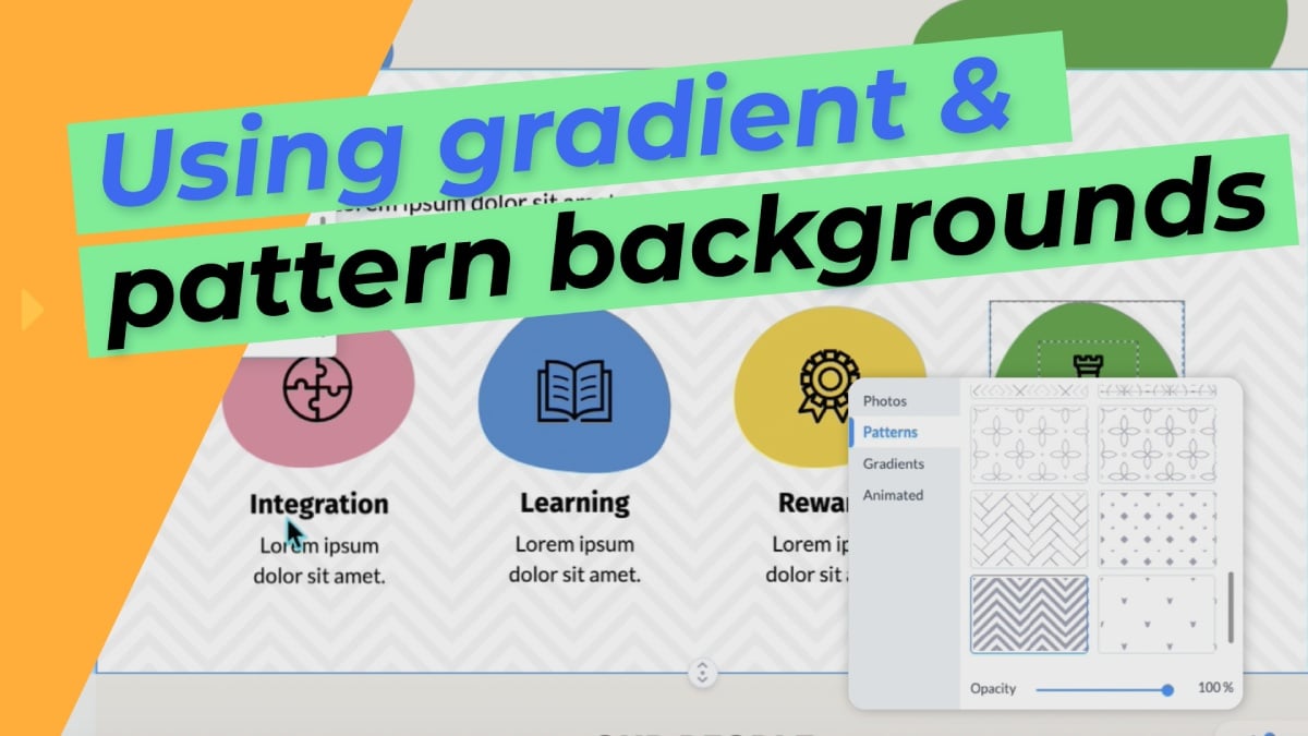 Using gradient and pattern backgrounds