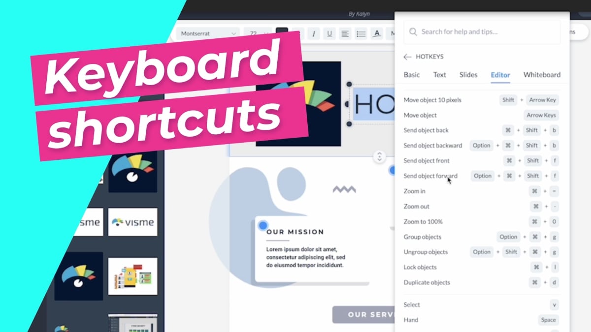 Keyboard shortcuts