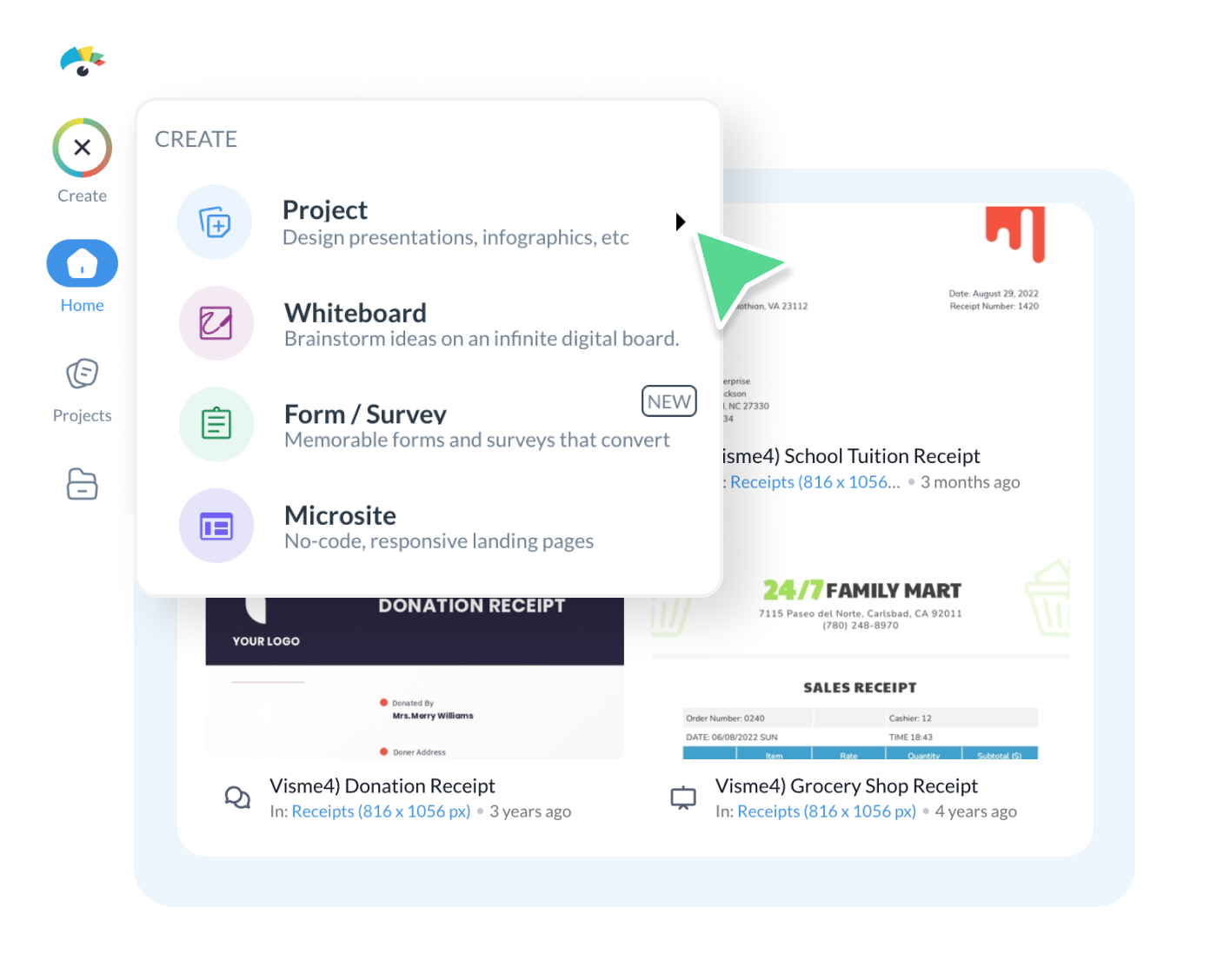 Match your receipt template to your business