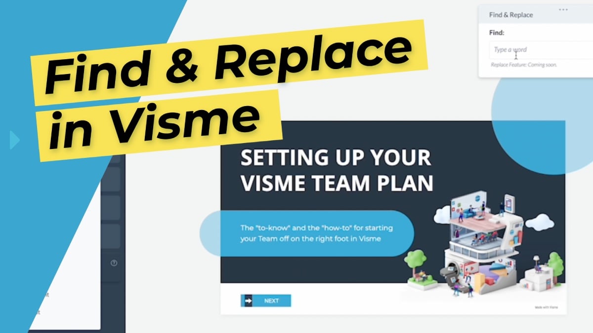 Find & Replace in Visme