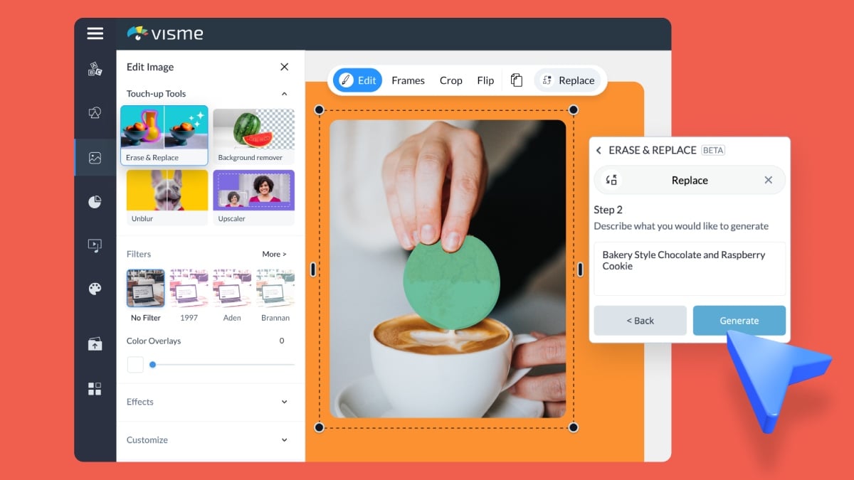 Introducing Erase & Replace Improve images with AI & More Visme