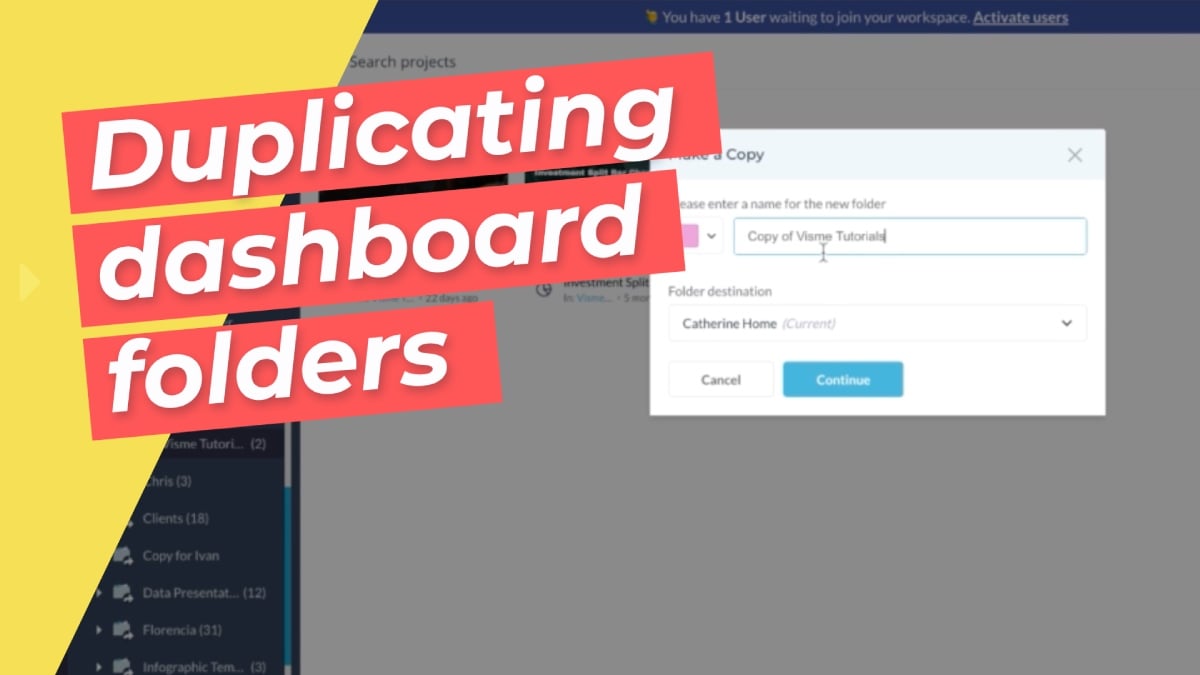 Duplicating dashboard folders