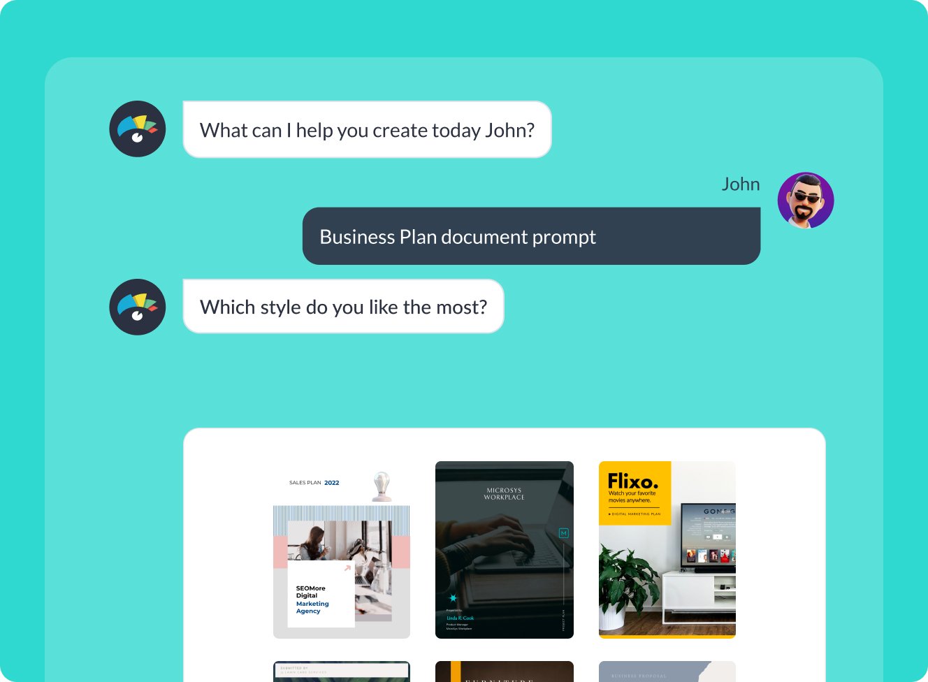 Ready-to-go business plans in seconds