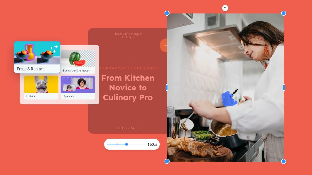 Effortlessly return to the templates library, zoom in on images with Erase & Replace, and more