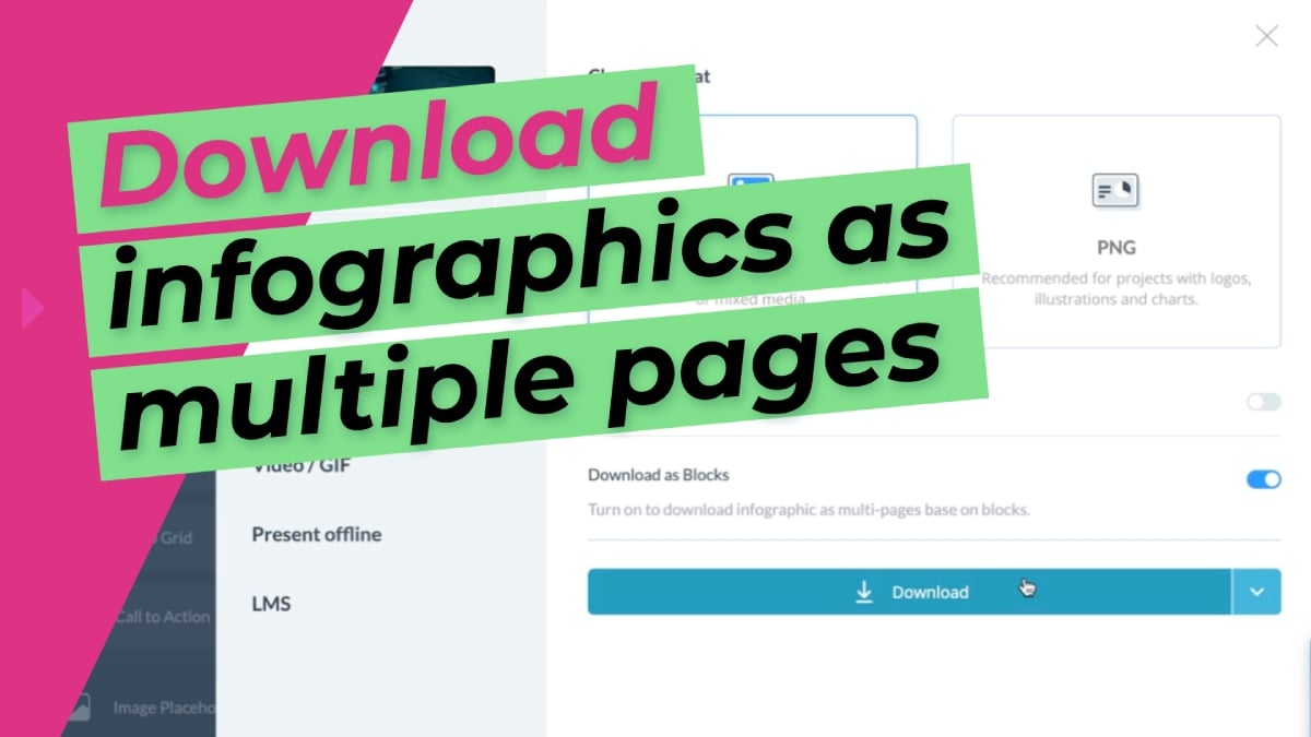 Download infographics as multiple pages