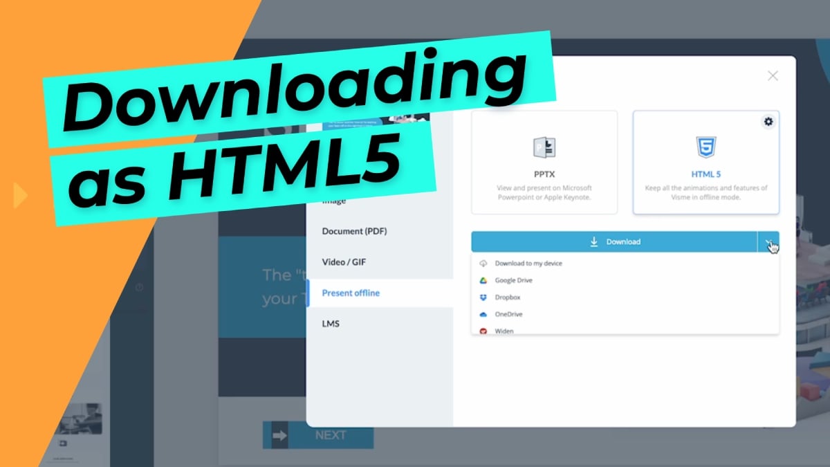 Downloading as HTML5