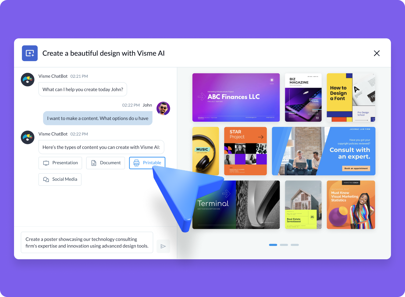 Cómo crear un cartel AI profesional con las herramientas de Visme