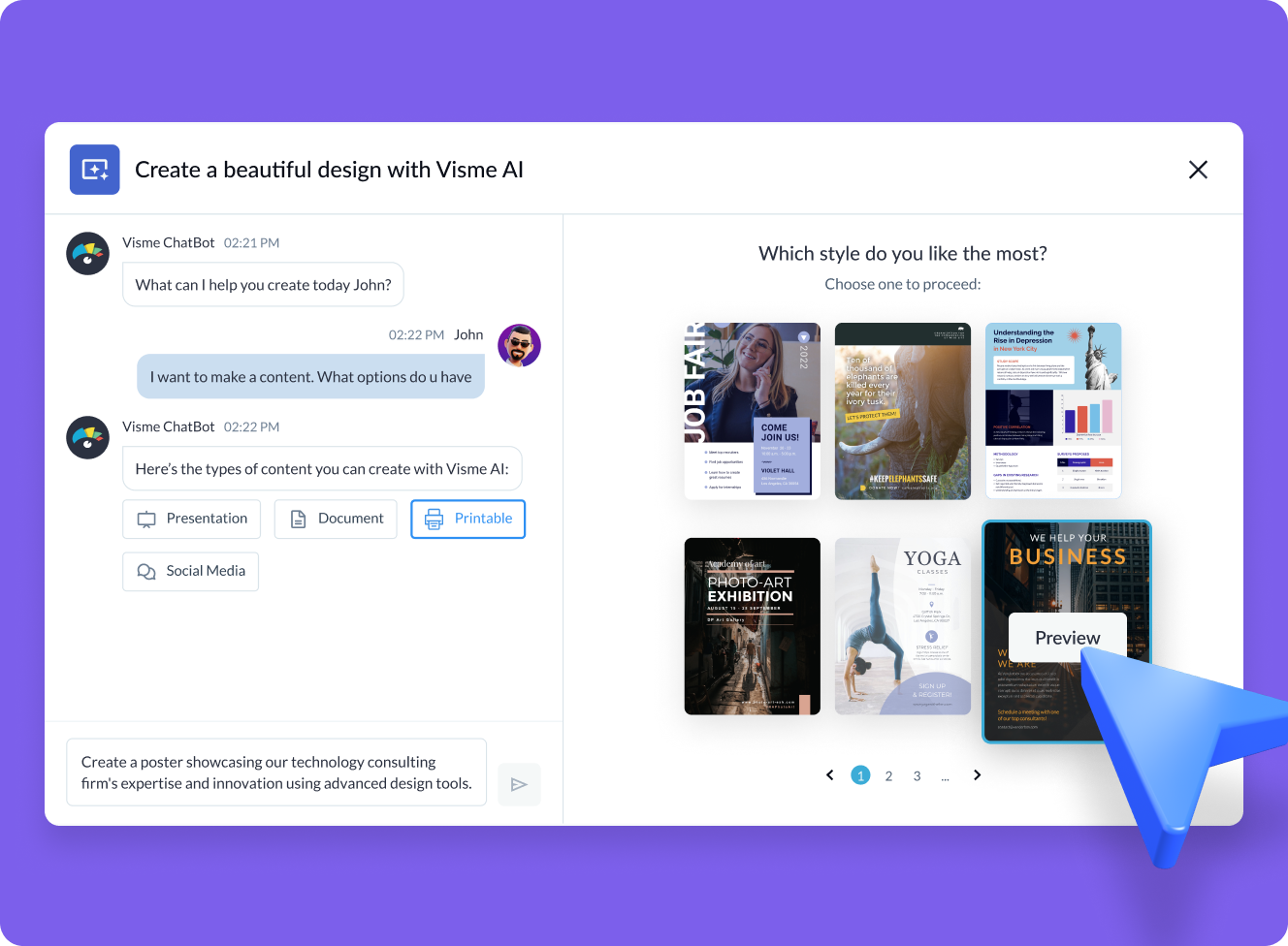 Cómo crear un cartel AI profesional con las herramientas de Visme