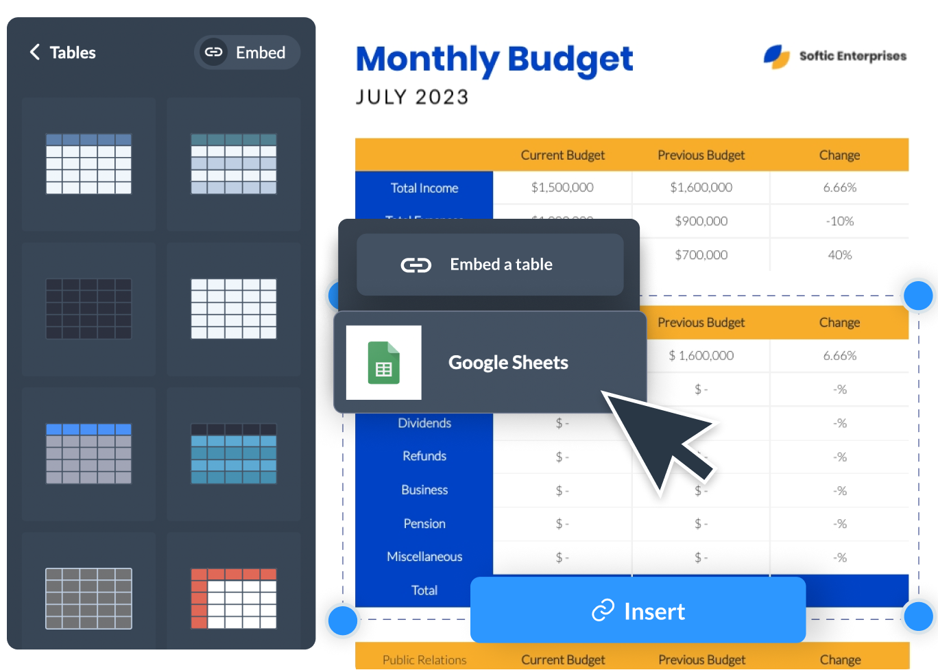Comprehensive Budget Planning