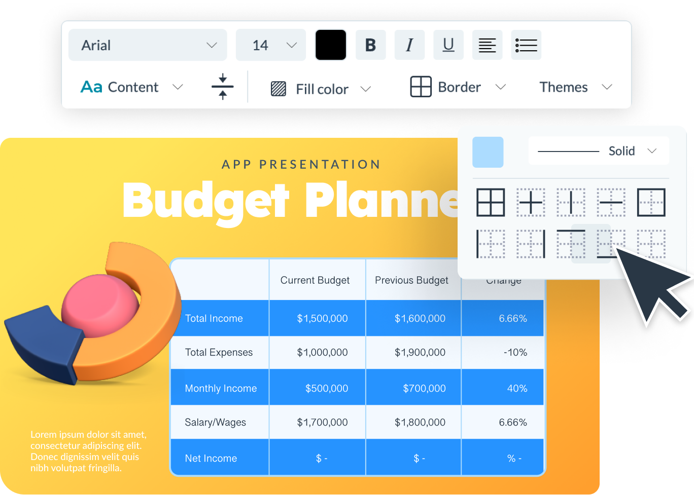Customized Budget Presentation