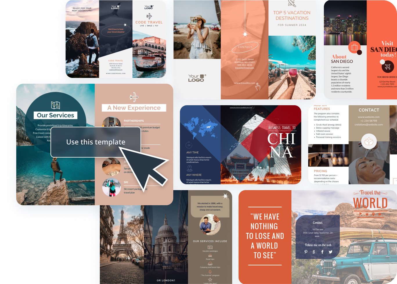 Choose from Professional Travel Brochure Templates