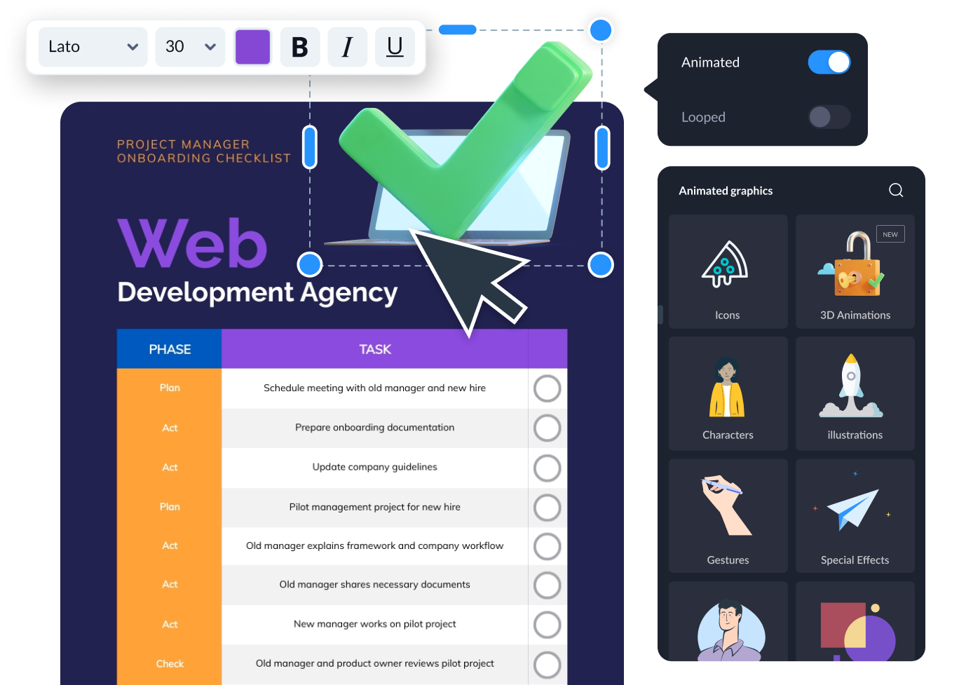 Personnalisez vos checklists
