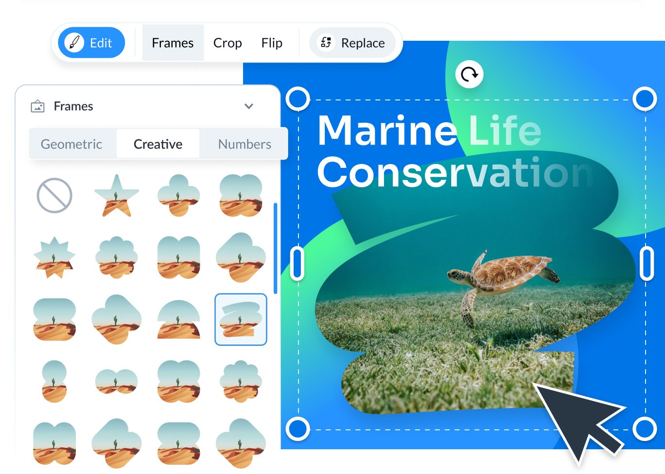 Personaliza tus fotos con texto y activos de diseño