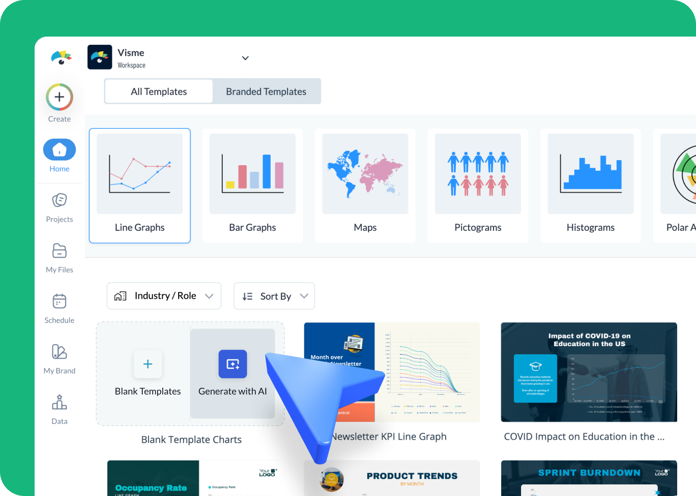 How to create graphs with Visme AI
