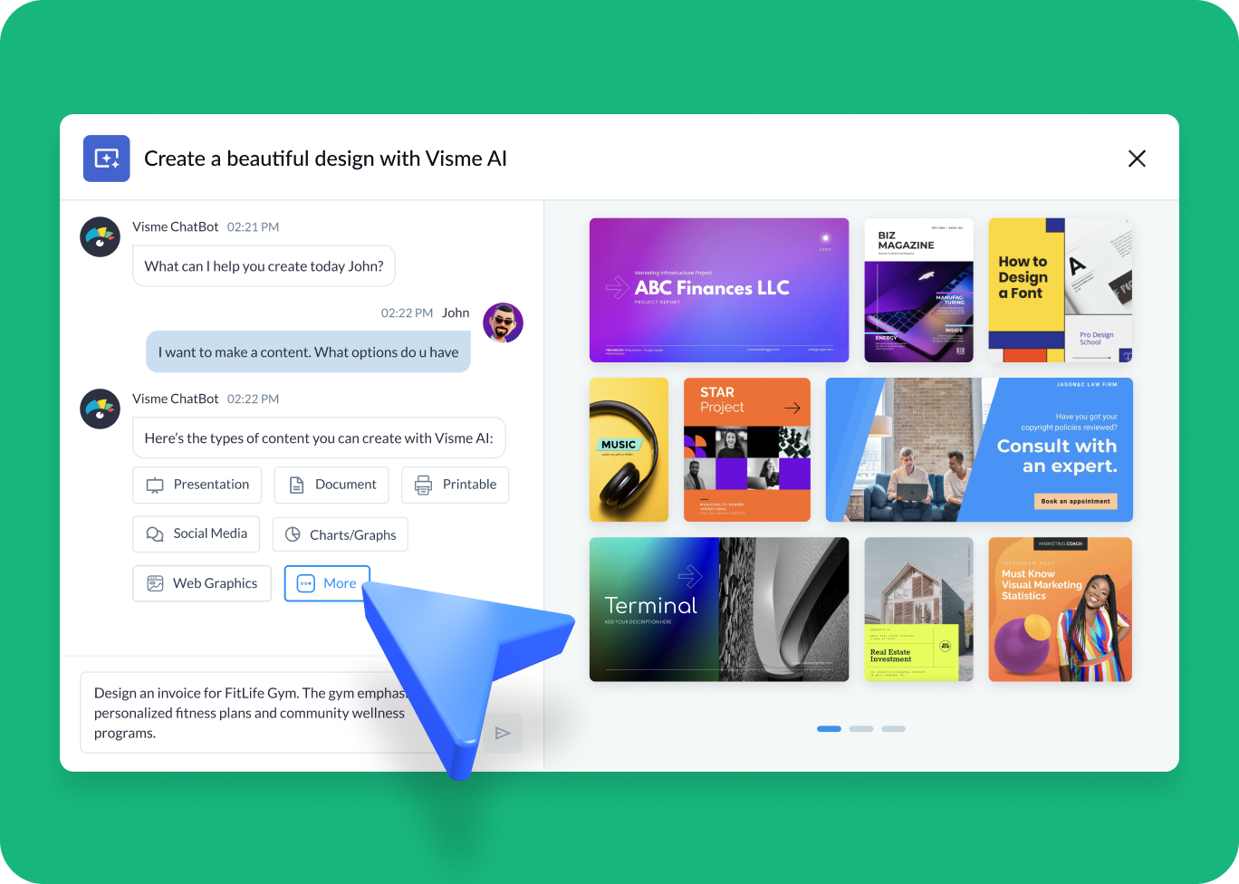 How to create an invoice with Visme